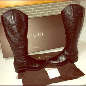GUCCI BOOTS Style296161 A9L20 1000 BlackGuccissima